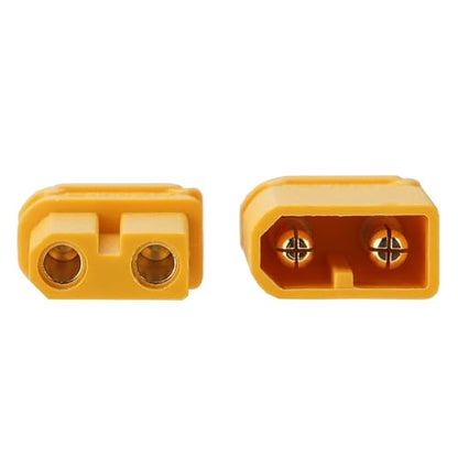 ELFCULB 10 Pairs Amass XT30UD Connectors, XT30 Upgrade Male Female Connectors for Mini-UAV Robot Lipo Battery(Yellow) - color: 10 Pairs XT30UD