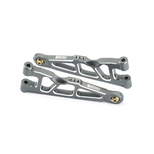 Hobby Details Aluminum Upgrade Parts Set for ARRMA Mini Kraton 4x4 1/16, Front & Rear A-Arms, Knuckle, Steering,Titanium Color (Front Lower Arm Set) - color: Front Lower Arm Set