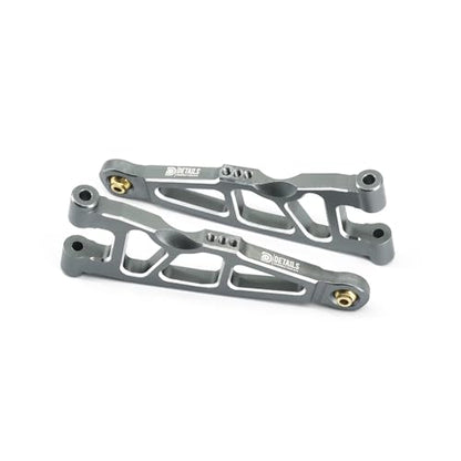 Hobby Details Aluminum Upgrade Parts Set for ARRMA Mini Kraton 4x4 1/16, Front & Rear A-Arms, Knuckle, Steering,Titanium Color (Front Lower Arm Set) - color: Front Lower Arm Set