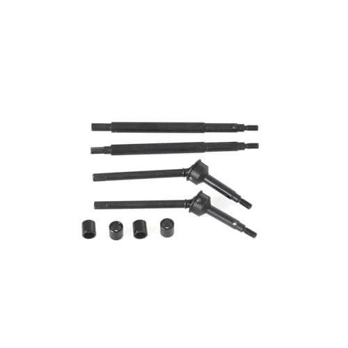 LCX 1/18th RC Crawler Car Hard Steel Front Rear Axle Drive Shaft CVD Universal Axle Set Straight Axle Set for TRX4M, Upgrades Parts Accessories