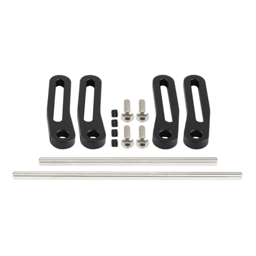 Aluminum Adjustable Front Rear Modular Bumper Mount Set for 1/10 RC Crawler Chassis LCG Rigs Comp Builds TRX4 SCX10 Gspeed Power Wagon Cliffhanger Body (Black) - color: Black