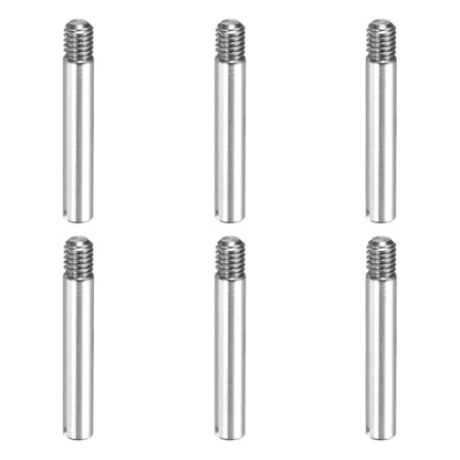 MECCANIXITY 6 Pcs M3 x 20mm Slotted Cylindrical Pins, 304 Stainless Steel Dowel External Thread Locating Parallel Pins Shelf Support Peg Pin for Furniture Installation, DIY Project - size: M3 x 20mm