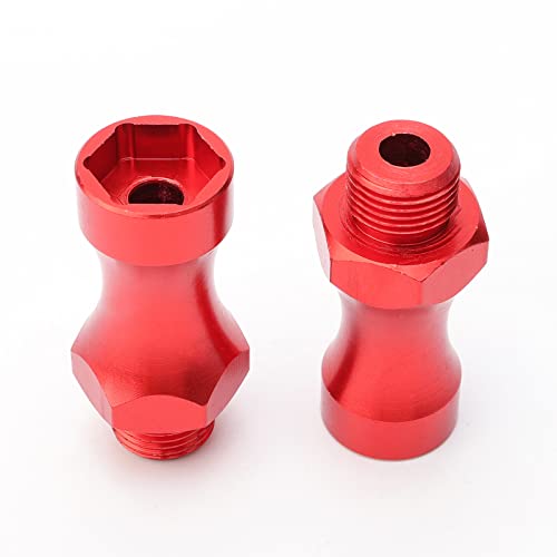 4pcs Aluminum 12mm to 17mm Wheel Hex Hub Conversion Adapter for 1/10 RC Buggy SCT Monster Truck Traxxas Redcat Arrma Upgrade Parts, Red - color: Red