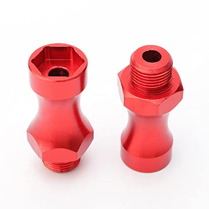4pcs Aluminum 12mm to 17mm Wheel Hex Hub Conversion Adapter for 1/10 RC Buggy SCT Monster Truck Traxxas Redcat Arrma Upgrade Parts, Red - color: Red