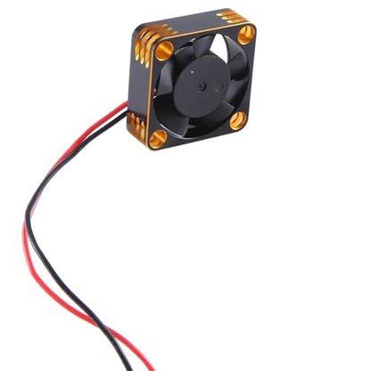 Metal Shell ESC Motor 25mm Cooling Fan High-Speed Heat Dissipation Fan Cooler for RC Car Replacement Spare Part Accessory Gold