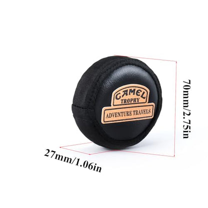 RC Mini Scale Spare Tires Cover 1/18 1/24 RC Simulation DIY Leather Spare Tires Cover Compatible with 1.0"-1.3" Wheels for SCX24 FCX24 TRX4M UTB18 RedCat (Yellow with Sticker 1Set)