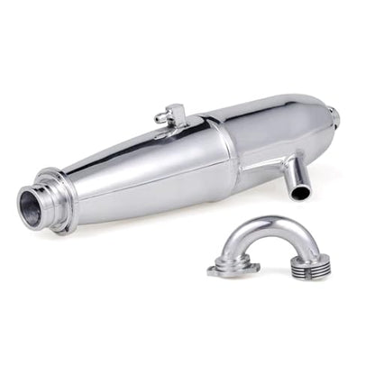 ZEZEFUFU 1 Set Aluminum Alloy Exhaust Pipe Replacement for 1/8 Nitro Gas Engine RC Buggy Car Accessories