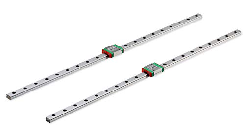 TEN-HIGH MGN7 80mm Linear Guide Rail Linear Motion Slide Rails Linear Motion Products, for 3D Printer and CNC Machine, 2pcs Rails + 2pcs MGN7C Block Bearings - size: 80mm, style: MGN7