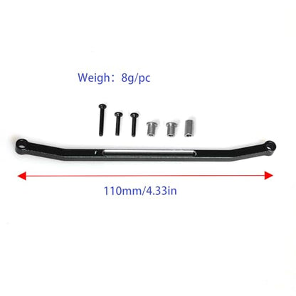 Steering Tie Rod and Drag Link Aluminum for Losi 1/18 Mini LMT 4X4 Brushed Monster Truck，Replacement for LOS211051 Upgrade Parts Fix Link Steering Rod for Losi - LOS01026 1/18 Mini LMT Monster (Black) - color: Black
