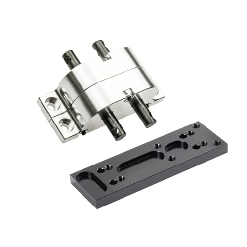 RC Upgrades for Axial for SCX10 D90 1/10 Metal Transfer Case Gearbox Intermediate Fixing Plate RC Crawler Car Truck Upgrade Parts(Set) - size: Set
