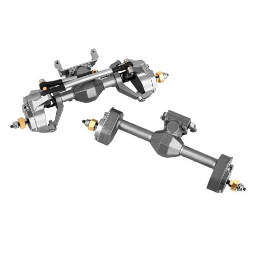 SCX24 Diamond Shape Portal Axle for 1/24 Axial SCX24 C10 90081 AXI00002 AX24 Ford Bronco AXI00005 RC Crawler Metal Upgrade (Gray) - color: Gray