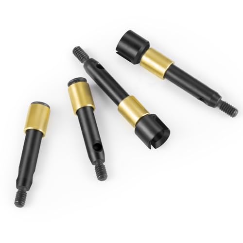 Hard Steel 1144 Front & Rear Axle Drive Shafts (+3mm Wide)/(+5mm Wide) CVD Driveshafts Upgrades Parts Accessories for 1/24 RC Crawler Car Losi Micro-B Buggy Replace (+5MM Wide) - color: +5mm Wide