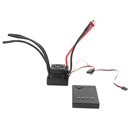 Waterproof 120A Brushless ESC for RC Car, Remote Control Brushless ESC with Programming Card, Sensorless Compatible, 5.8V/3A SBEC, Overheat and Low Voltage Protection