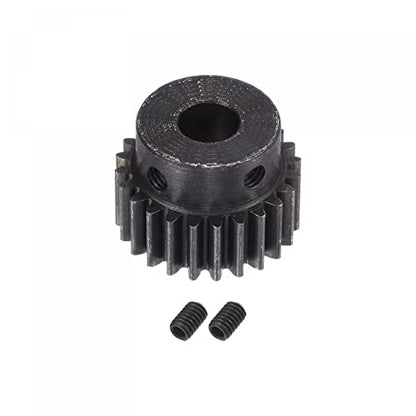 uxcell 1Mod 24T Pinion Gear 6mm Bore Hardened Steel Motor Rack Spur Gear with Step for RC Car Truck Buggy Gear Drive