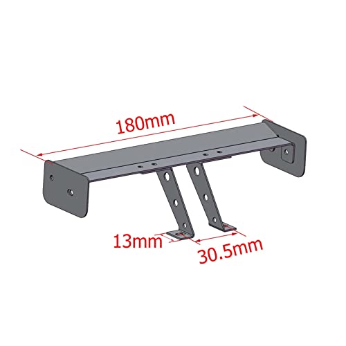 RC Metal Alloy Rear Wing Tail Spoiler for 1/10 RC On Road Racing Drift Car HSP HPI Redcat Kyosho Tamiya TT-01 TT02 (180mm) - color: 180mm