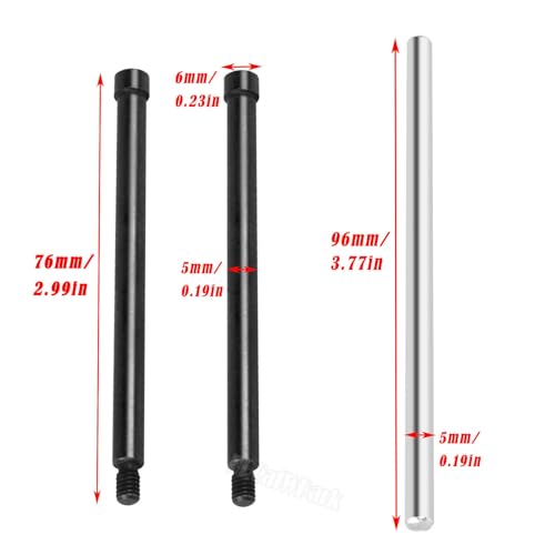 Screw Pins Hinge Pin Upgrades Part for 1/5 Kraton 8S BLX Outcast 8S BLX,#45 Steel Suspension Arms Hinge Pins Screw Pins,Black - color: Black（Upgrades Part）