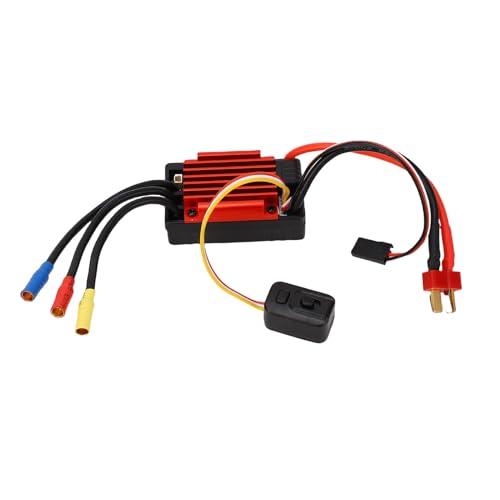 Jeanoko RC Brushless ESC Multi Guard Rain Proof Speed Controller for 1/10 Trucks Quads, ESC for Racing Cars, 4-9 NiMH Battery
