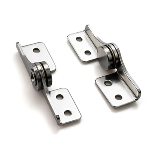 Torque 2.0 N.M, Torque Shaft Hinge Small Metal Damper，Stop at Will，for Folding Table, Windows, Doors, Wardrobe，Cabinets ，Boxes ， Flip Hinge with Adjustable Damping，1 Pair （L+R）, Silver