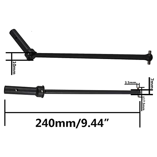 2Pcs Vgoohobby Steel Front/Rear Drive Shaft Joint CVD Shaft Axle Compatible with Arrma 1/5 KRATON 8S BLX Outcast 8S BLX RC Truck Car Upgrade Parts