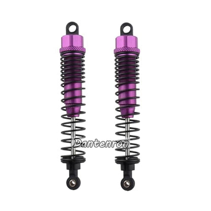 4Pack 1/10 RC Truck Car Adjustable Shock Absorber Damper 108004 Upgrade Parts 108mm Oil 108mm Oil Adjustable Alloy Aluminum Shock For 1:10 HSP 94188 94108 94111 Redcat Volcano (Purple) - color: Purple