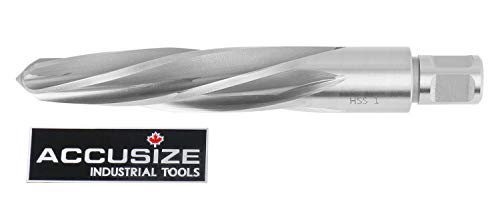Accusize Industrial Tools Chucking Reamer, 1 in, 0521-0001 | 1" HSS Aligning Reamers with 3/4 in Weldon Shank - size: 1 in.