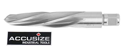 Accusize Industrial Tools Chucking Reamer, 1 in, 0521-0001 | 1" HSS Aligning Reamers with 3/4 in Weldon Shank - size: 1 in.