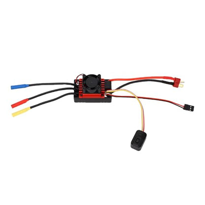 RC Car ESC 60A Brushless, Water Proof Electronic Speed Controller for 1/10 RC Truck External Programming Port, Multiple Protections, High Performance 5.85V 3A BEC for Off Road