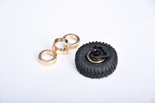 GPM for AXIAL 1/30 SCX30 Ford Bronco / SCX30 Jeep Wrangler JLU 4Pcs Brass Wheel Weights (4g)