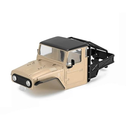 RC Spare Part Compatible with TRX4M for Defender for Bronco Hard Body Shell with Cage for 1/18 RC Crawler Car Upgrade Accessories(Brown) - size: Brown