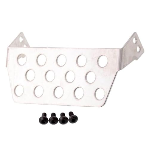 Aluminum Front/Rear Chassis Armor Protection Plate Compatible with 1/10 RC Crawler Car Models(Front) - color: Front