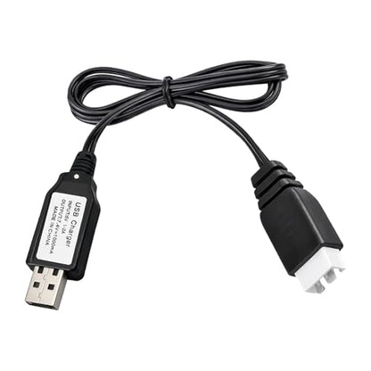 USB Charger Cable Replacement for 7.4V 2S LiPo Battery XH-3P Plug RC Car | For SCX24 SCX10 RC Car Gel Blaster Splatter Ball Gun Drone FPV Airplane trucks Q903/Q905 vehicles,2FT Charging Cord with LED