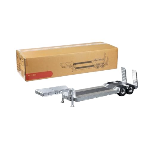1/14 Semi-Trailer Flatbed for 1/14 6x4 RC Heavy-Duty Cargo Tractor Truck RC Semi-Trailer Truck, Non-Powered Semi-Truck Flatbed Low Bed Trailer Construction Vehicle Gift - style: 1/14 Semi-Trailer Flatbed