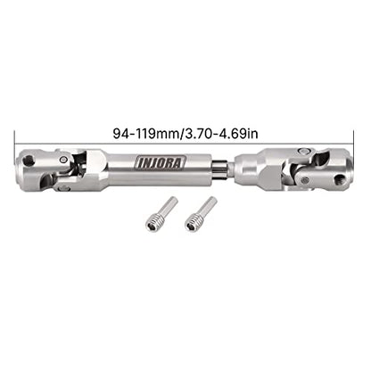 INJORA Drive Shaft Stainless Steel Heavy-Duty Driveshafts for Axial SCX10 90046 AXI03007 TRX4 Redcat Gen8 1/10 RC Car Crawler Upgrade(94-119mm) - size: 94-119mm