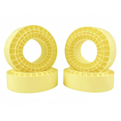 RC 2.2” Silicone Tire Inserts, 45A Silicone Rubber Inner Liners, Waterproof, for 2.2 Crawler Tires (Yellow, 4PCS) - color: Yellow