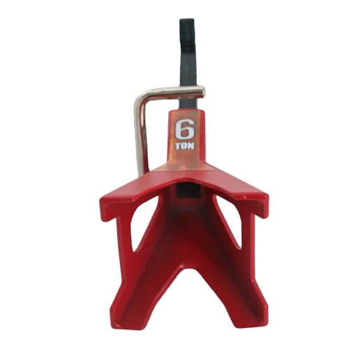4 Pack 1/10 Remote Control Car Scale Metal Jack Stand Repair for Traxxas TRX4 Axial SCX10 1/10 RC Climbing Car,Note: for 1:10 RC Cars only, not for Real Cars(Red) - color: Red