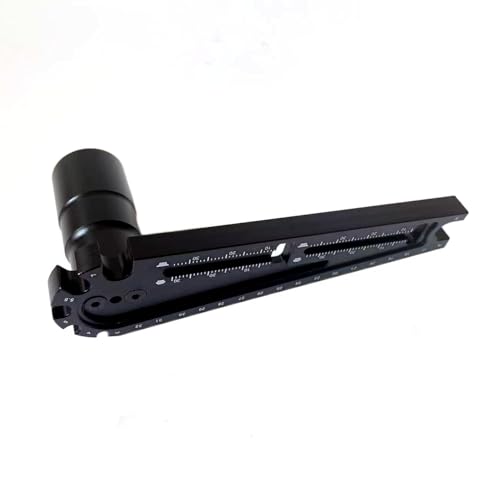 RC Ride Height Gauge & Turnbuckle Wrench 4-in-1 Tool for 1/10 1/8 Car | 4 tools: ride height gauge, L-shape 17mm hub wrench, turnbuckle wrench (3-8mm), screw gauge (0-35mm). aluminum, pocket-size.