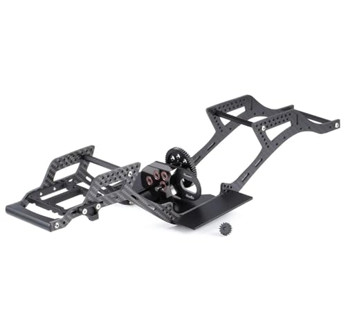 RC Upgrade Accessories for SCX10 II for Element for Enduro 1/10 for LCG Chassis Kit with Overdrive Gearbox Skid Plate Servo Mount Frame Braces RC Crawler Trail Truck Car Parts(Chassis Kit B) - size: Chassis Kit B