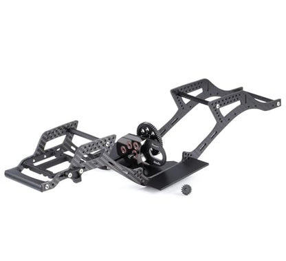 RC Upgrade Accessories for SCX10 II for Element for Enduro 1/10 for LCG Chassis Kit with Overdrive Gearbox Skid Plate Servo Mount Frame Braces RC Crawler Trail Truck Car Parts(Chassis Kit B) - size: Chassis Kit B