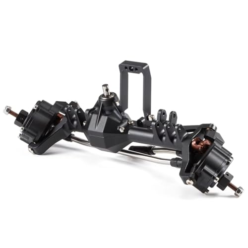 T3V1 Carbon Fiber LCG Chassis Kit RC Performance Carbon LCG Chassis Kit and Link Kit Capra Portal Axle ESC Battery Servo Plate (Black Axle Set) - color: Black Axle Set