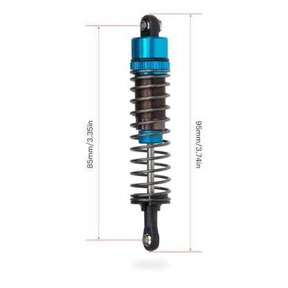 1/10 RC Crawler Shocks 4Pcs 85mm Aluminum Oil Filled Absorber Adjustable Damper Set for Tamiya CC-02 Axial SCX10 Capra D90 TRX4 Upgrades Parts (Blue)