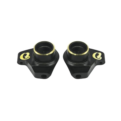 Hobby Details Aluminum Rear Axle Gear Box Skid Link Wheel Upgrade Set for 1/30 Axial SCX30 Jeep Wrangler RC Cars, Black and Gold (Brass kunckles) - color: Brass Kunckles