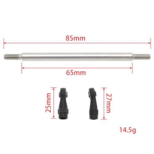 MEUS RACING 1/10 Links Steel Chassis Links Kit for Traxxas TRX4 Axial SCX10 Tamiya CCO1 Redcat Gen8 1/10 RC Crawler (85mm) - size: 85mm