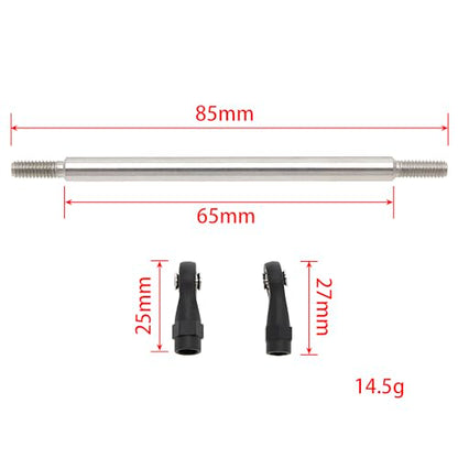 MEUS RACING 1/10 Links Steel Chassis Links Kit for Traxxas TRX4 Axial SCX10 Tamiya CCO1 Redcat Gen8 1/10 RC Crawler (85mm) - size: 85mm