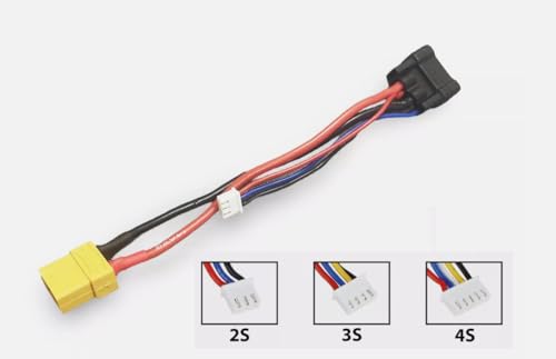1 Pcs RC Lipo Battery Bullet Connector Cable Adapter for Traxxas XT60 4S/3S/2S (2S)