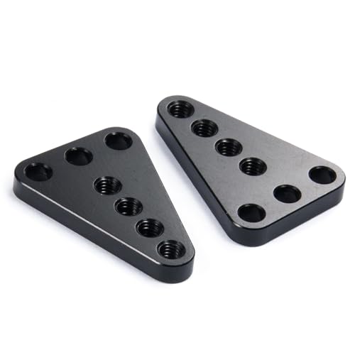 4PCS Aluminum Front Rear Shock Absorber Mount, Black | Adjust Height Bracket, Upgrades, For 1/10 Axial SCX10 I II, RC Crawler Car - color: Black