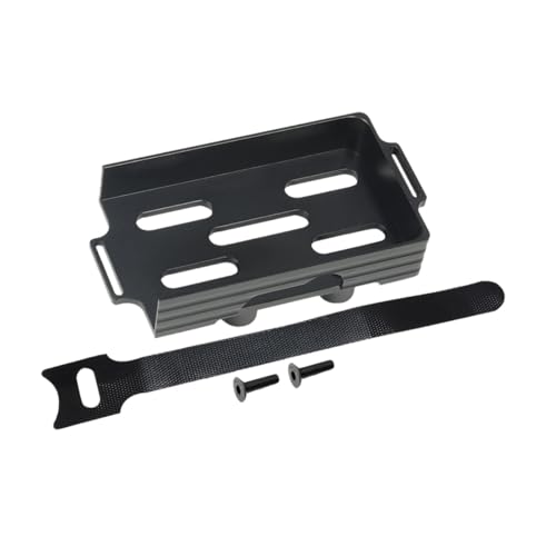 RC Battery Tray Mounting Plate with Tie Replacement Universal RC Accessory Upgrade Part for TRX4M 1/18 Car Hobby Car Vehicle- Black - color: Black