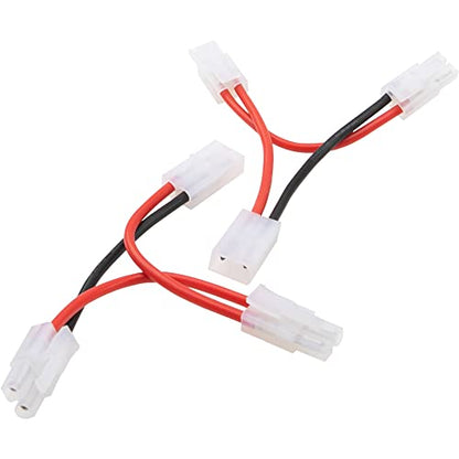 2Pcs HIRCQOO RC Car Serial Series Cable Adapter Compatible with XT90 Large Tamiya Traxxas EC5 XT60 EC3 T Plug for RC Truck Boat Lipo Battery ESC (Tamiya Plug 1 Female to 2Male Connector) - style: Tamiya Plug 1 Female to 2Male Connector