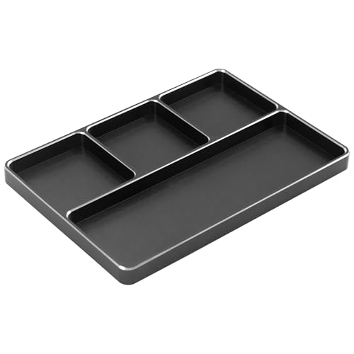 Universal Aluminum RC Screw Tray Magnet Screws Holder Plate Screw Organizer Tool Compatible with Redcat Traxxas Arrma HPI Axial Wltoys RC Car Boat Helicopters Airplane (Black) - color: Black