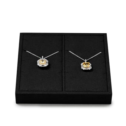 Oirlv Microfiber Jewelry Chain Display Tray Black | Black Microfiber Tray, 5.51"X5.51"X0.79", Soft Material Protects Chains, Elegant Black Backdrop, Keeps Necklaces Organized - style: P13704