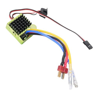 RC Brushed ESC, Electronic Speed Controller for 1/10 RC Car Boat, with Precise Speed Control for 540 550 750 Motor